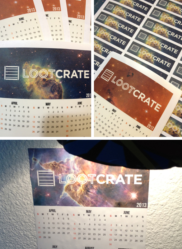 WALLS 360 Custom Promotional Calendars for Loot Crate!