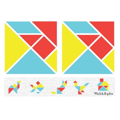 Re-Positionable Wall Tangrams for The Clark County School District!