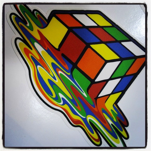 Rubik’s Cube Melting Cube Re-Positionable Wall Graphics Preview!