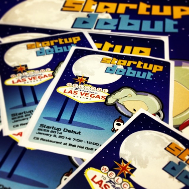 Custom Wall Graphics + Promotional Badges for STARTUP DEBUT at #CES2014 in Las Vegas!