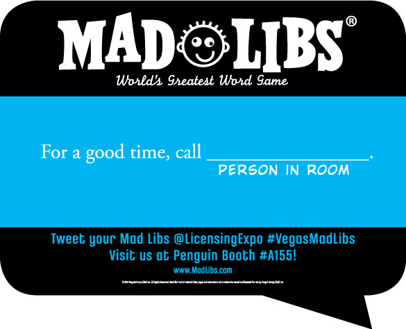 Custom Mad Libs Promotional Wall Graphics for the Las Vegas #LicensingExpo!  #VegasMadLibs #Licensing14