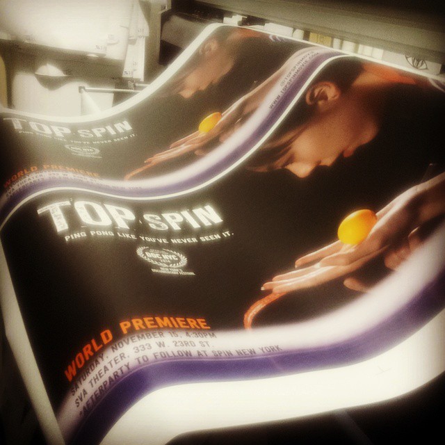 Custom Wall Graphics for Top Spin World Premiere at DOC NYC!  