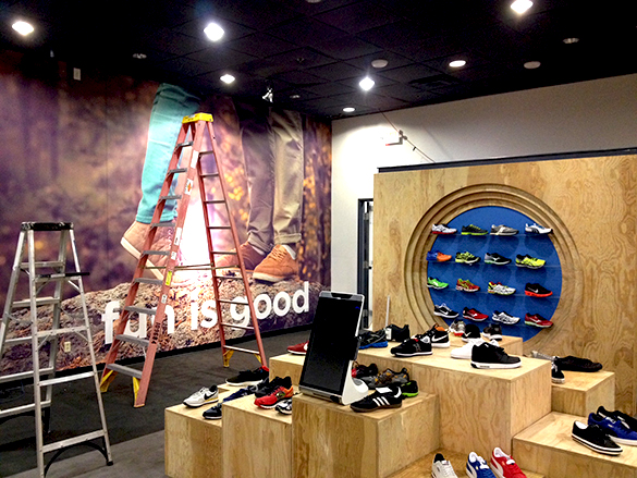 Custom Wall-to-Wall Graphics for the Zappos Pop-Up Store in Las Vegas