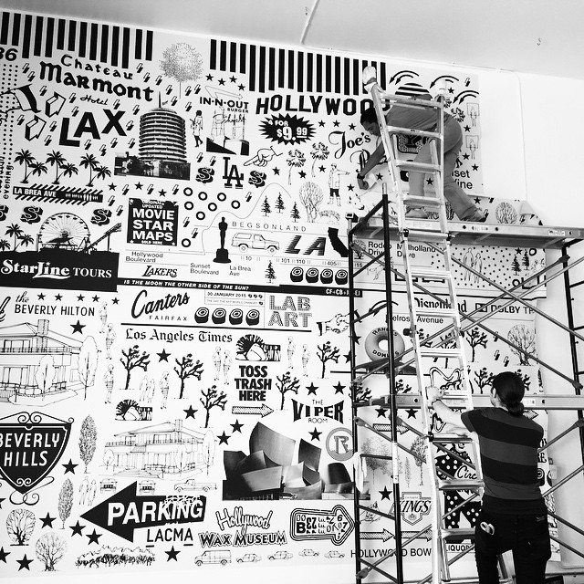 Walls360 Custom Begsonland Wall-to-Wall Graphics for LAB ART Gallery, Los Angeles