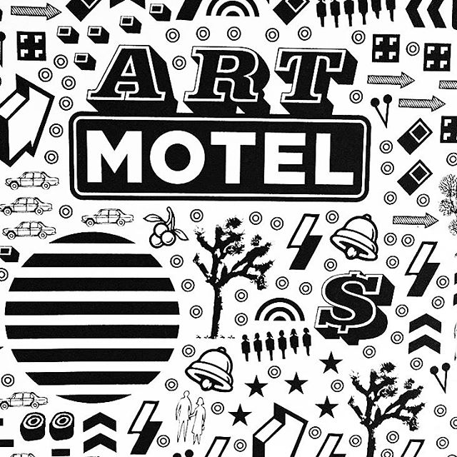  BEGSONLAND custom Big Wall Graphics for the ART MOTEL at the Life is Beautiful Festival in Downtown Las Vegas