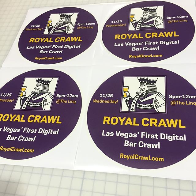 Walls360 custom promotional graphics for #RoyalCrawl Las Vegas
