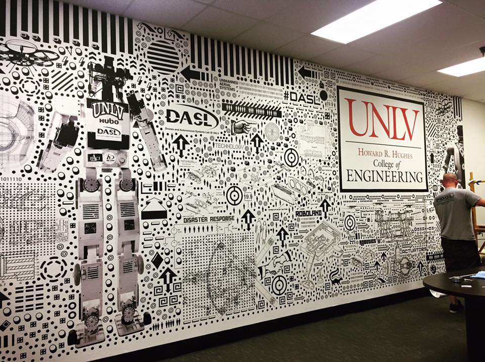 Walls360 created custom wall graphics for the Drones and Autonomous Systems Lab at UNLV #DASL #HUBO