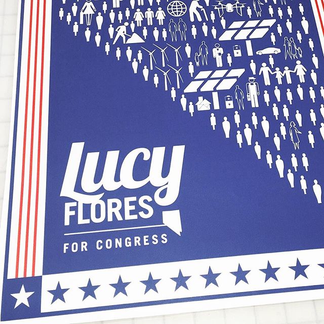 Custom political campaign wall graphics for Lucy Flores for Congress #NV04