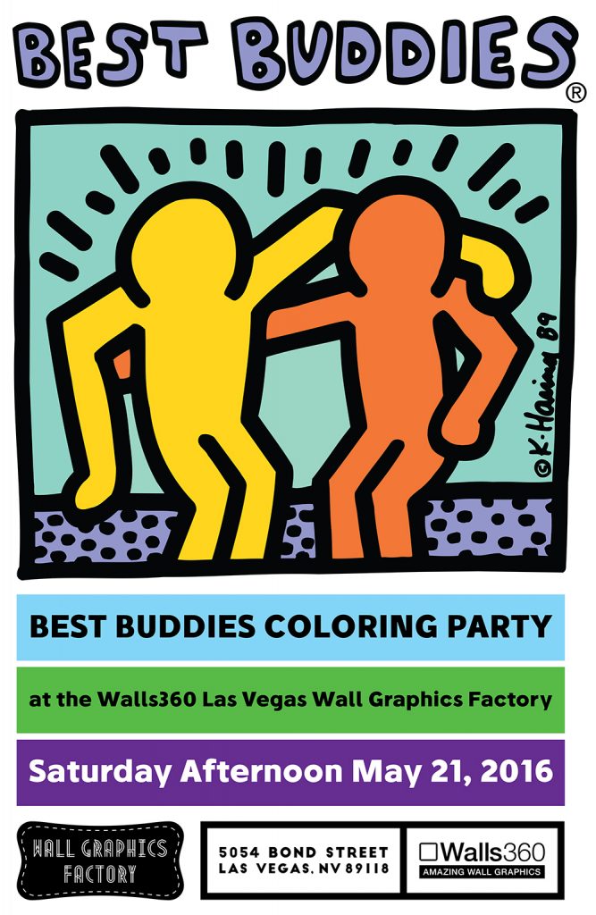 Best Buddies COLORING PARTY at the Walls360 Las Vegas Wall Graphics Factory: May 21, 2016