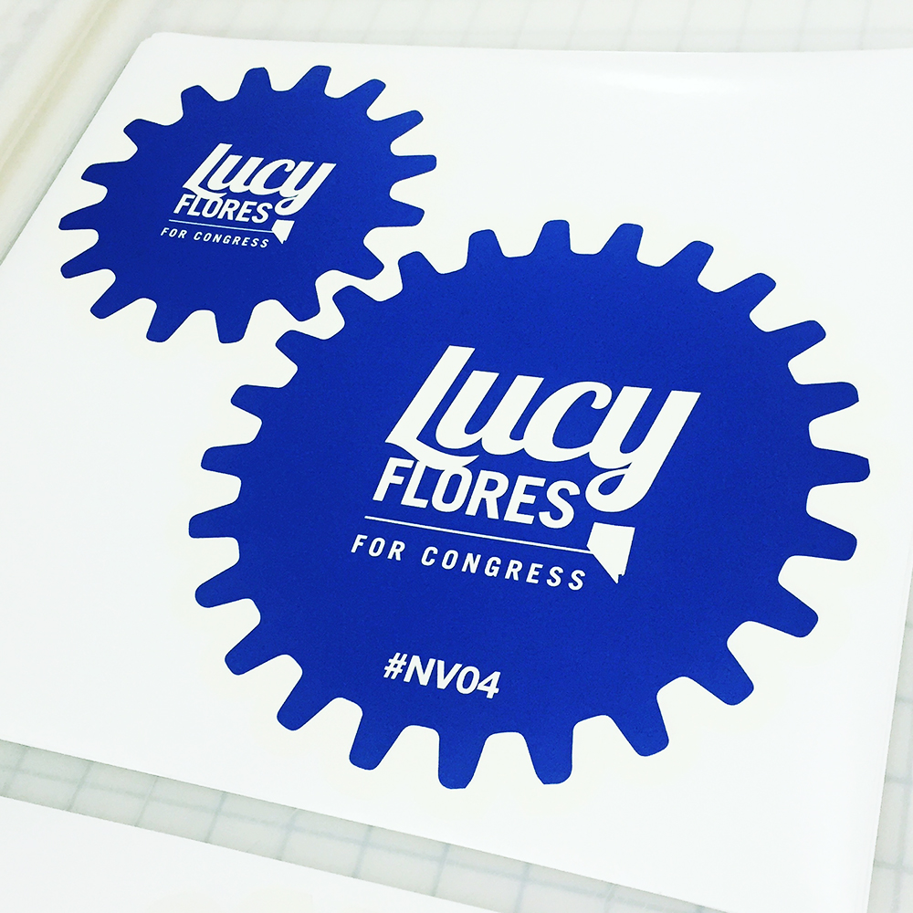 Custom political campaign wall graphics for Lucy Flores for Congress #NV04