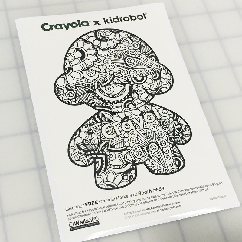 Walls360 custom COLORING graphics for Crayola x Kid Robot at #LicensingExpo16 #LasVegas 