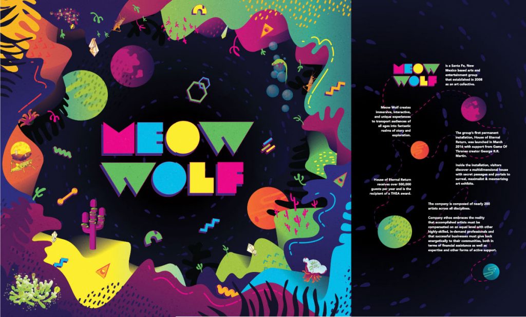 Walls360 custom wall graphics for MEOW WOLF in Las Vegas! #MeowWolf #Area15