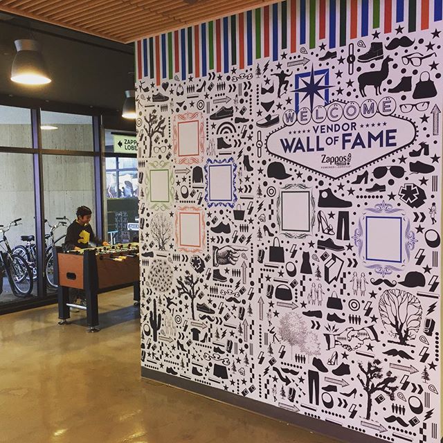 Walls360 custom wall graphics for AMPLIFIER at ZAPPOS #AmplifierArt #Zappos